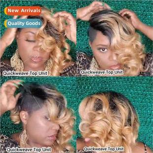 Chemical Fiber Short Europe Cur Brown Women Covers Wigs Head