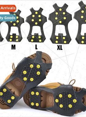 1 Pair S-XXL 10 Studs Anti-Skid Snow Ice Climbing Shoe Spike