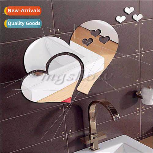 Home 3D Mirror Heart Wall Sticker Home Decor Home Art Mural