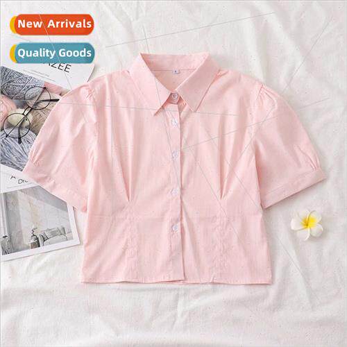 Japan jk unim bubble sleeve pink shirt package hip skirt su