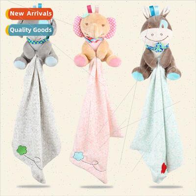 Baby cartoon animal soothing towel plush elephant puppy dino