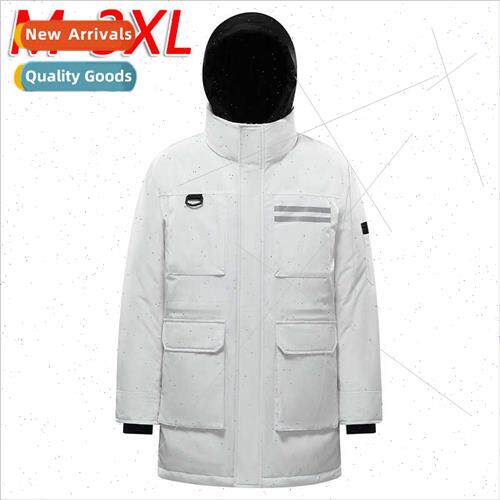 Winter couple down jacket men loose casual medium-length hoo