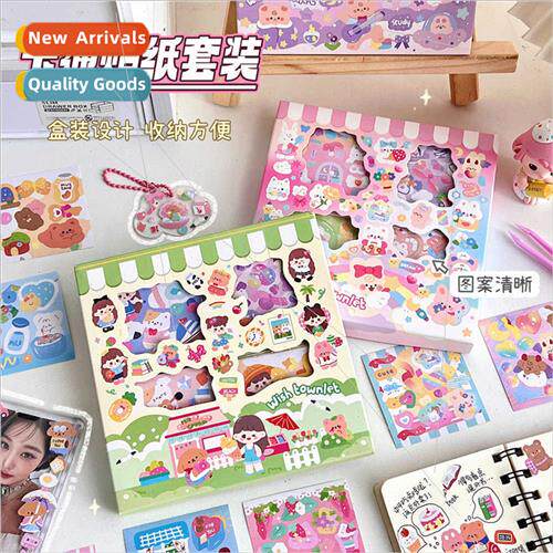 Box 100 -repeating goo card sticker set starry sky ltle girl