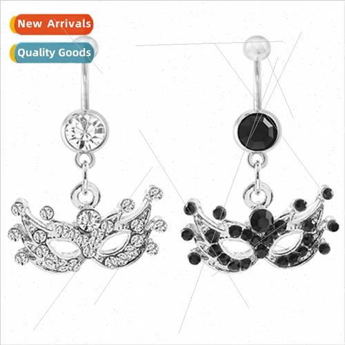 Piercing Fashion Jewelry Europe Diamond Encrusted Mask Belly