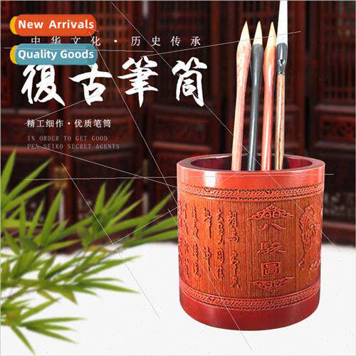 Bamboo carving pen holder bamboo creative gift imation retro