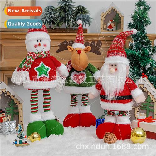 Christmas decorations retractable doll Christmas old man sno