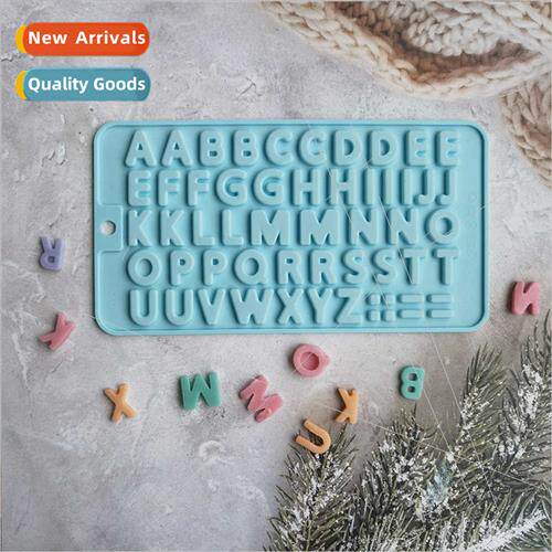 Letter chocolate 452 biscu candy silicone mold mousse pastry