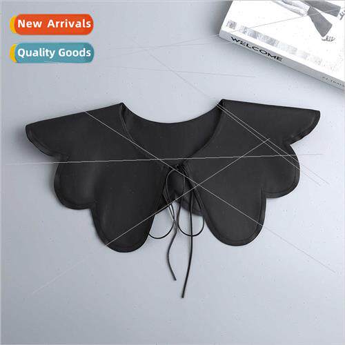 Large collar artifacts fall winter outwear coat fake collar