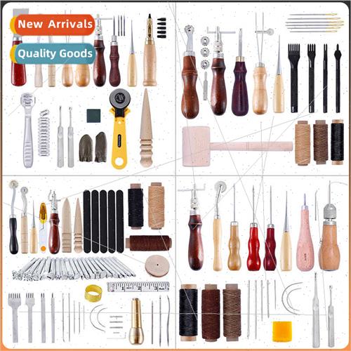 Leather tool set 59 pcs diamond cut leather tools leather hs
