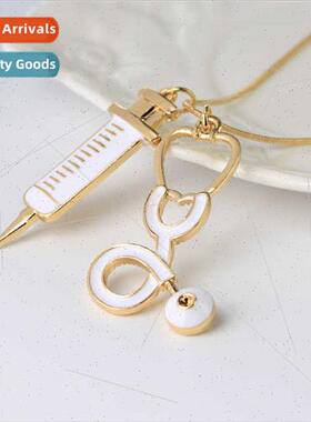 Accessories film  around doctor syringe stethoscope necklace