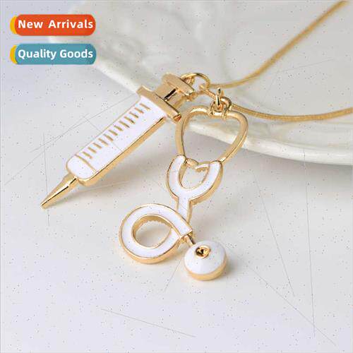 Accessories film  around doctor syringe stethoscope necklace