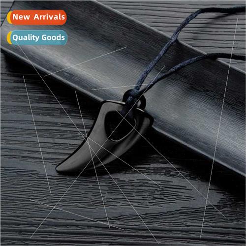 Stainless steel wolf tooth necklace tanium steel man pendant