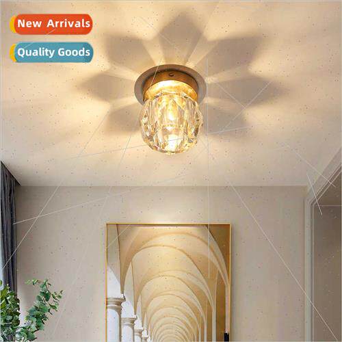 Copper light luxury crystal corridor aisle light foyer post-