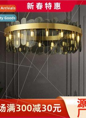-modern chandelier light luxury copper living room lights mo
