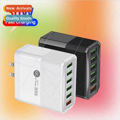 30W 6-port QC3.0 cell phone charger Multi-port fast charger