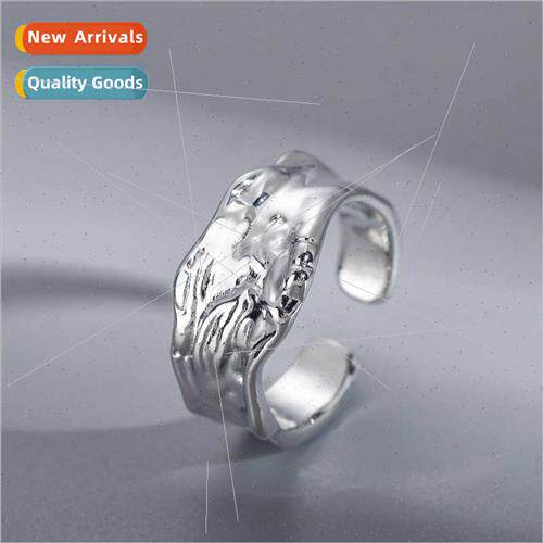 New irregular opening adjustable texture ring female ins fin