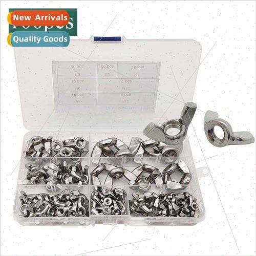 100pcs box 7 sizes butterfly nut assortment k M3 M4M5M6M8M10