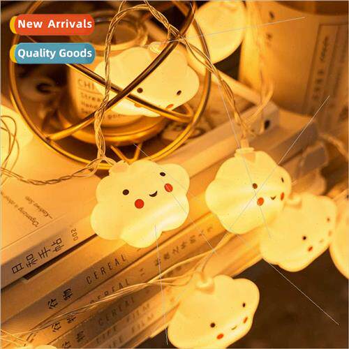 Led cute smiley clouds star light strings teenage girl heart