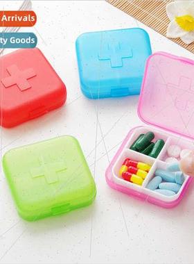 New travel special cross four compartments pill box portable