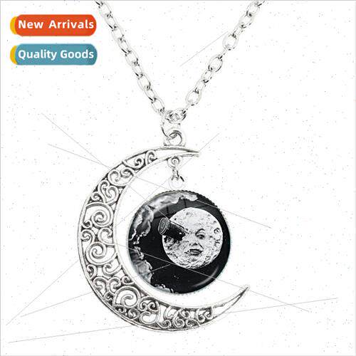 New Full Moon Earth Solar System Planets Moon Necklace Dome