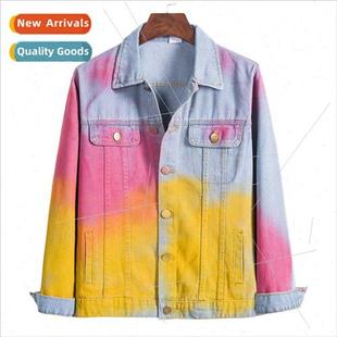 Jacket Personalized Trend 2020 Splash Denim Casual Ink Fall