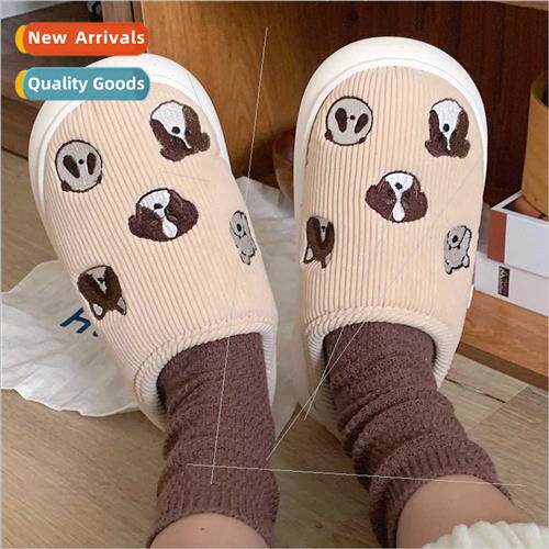 New lightweight cozy bedroom home warm cotton slippers femal