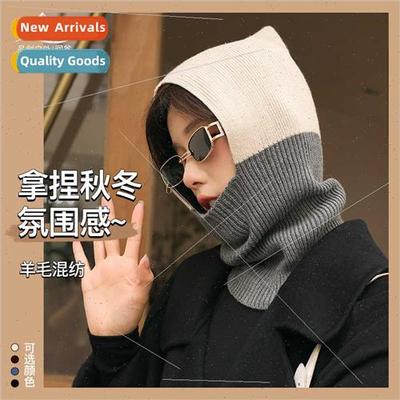 Autumn winter new Korean  knted hat female balaclava hat sca