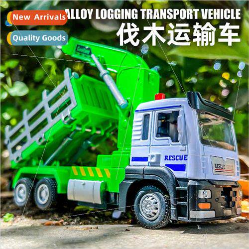 Alloy logging truck toys engineering transporter crane boys