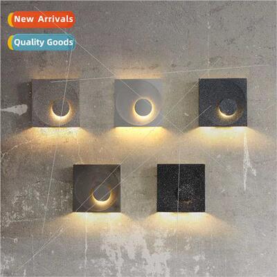 Scandinavian modern simple square personalized art cement wa