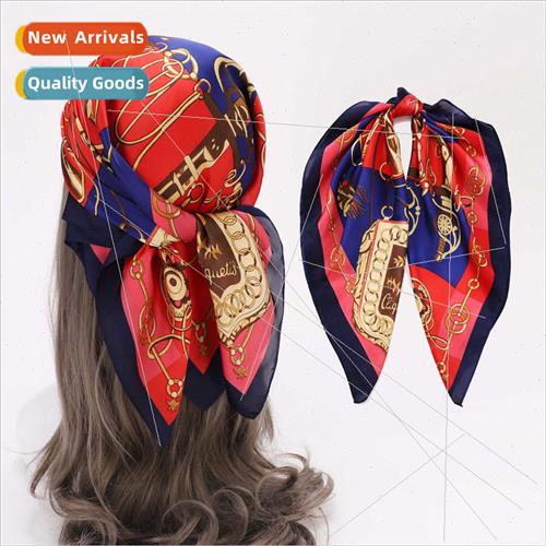 22 fall new satin simulation silk Europe Uned States wind he