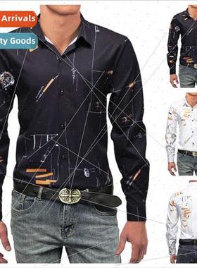2022 spring fall men long-sleeved shirt new men shirts casua