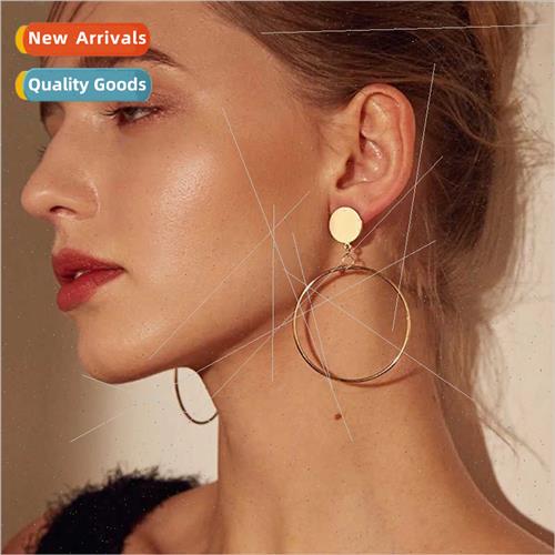 2019 Popular mple Round Earrings Female Fashion Hundred Circ