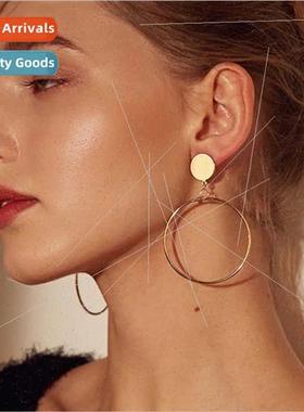 2019 Popular mple Round Earrings Female Fashion Hundred Circ