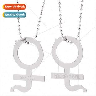 2023 New cat shape SHE DEVIL/INTERNET GIRL monogrammed stain