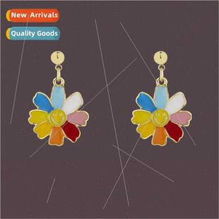 sweet earrings lovely colorful petal Sun small flower