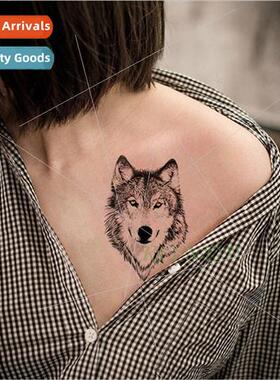 Waterproof Temporary Tattoo Sticker Animal Wolf on Eagle