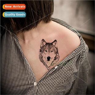 Waterproof Temporary Tattoo Sticker Animal Wolf on Eagle