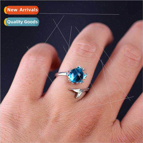 Korea ring female fish tail finger ring hundred mermaid foam