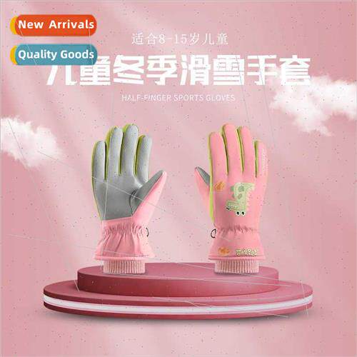 Autumn winter children ski gloves 8-15 years old middle larg