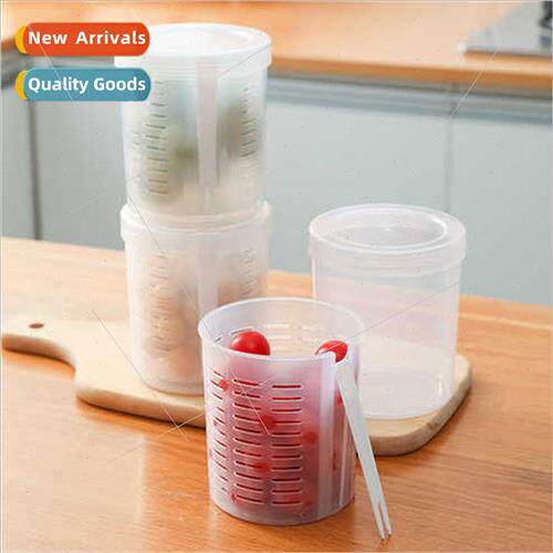 Portable Fru Storage Box wh Fork Home Kchen Drainable Crispe