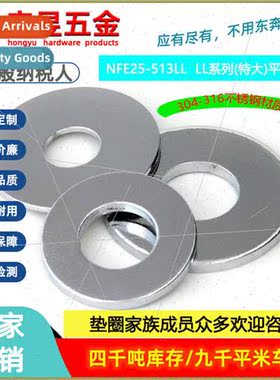 304 French Standard LL Flat Washers M3-M20 Extra Large Flat