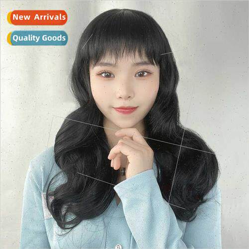 Wig female long curly hair fashion mom  simulation hair air