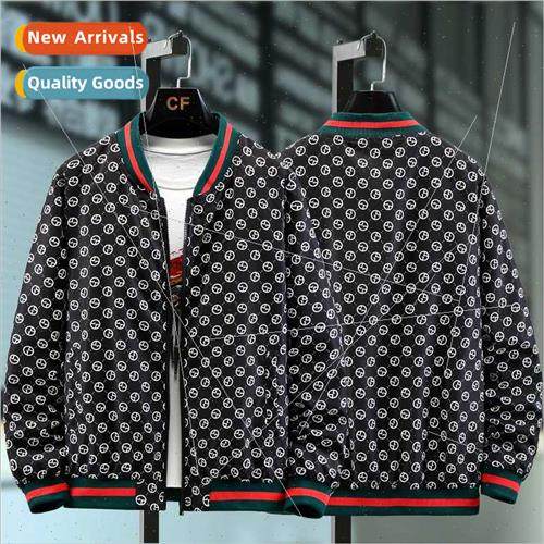 Jacket men spir boy nd collar jacket printing Slim tops men图片
