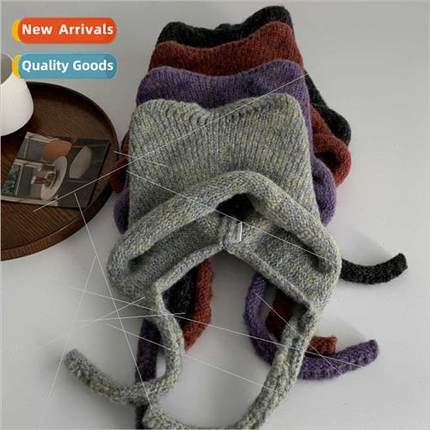 Korean  lovely hundred wh tie pullover cap warm soft obvious