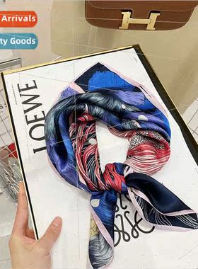 2023 female ins not silk scarf mulberry silk senior light lu