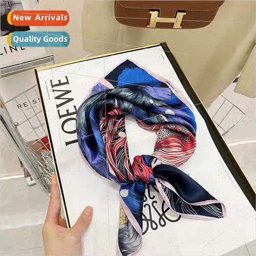 2023 female ins not silk scarf mulberry silk senior light lu