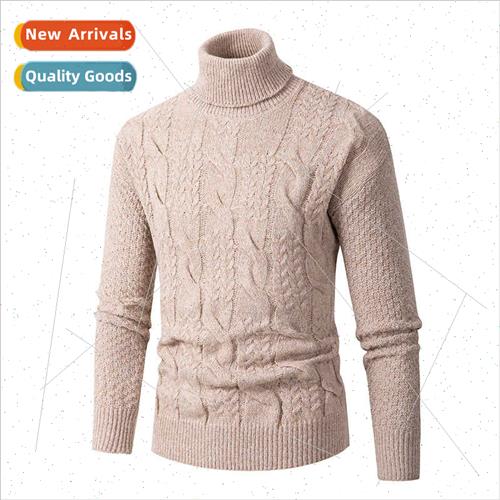 2023 fall winter warm turtleneck sweater men bottoming kn sw