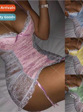 Erotic ngerie Ladies Sexy ngerie Double Lace Pajamas