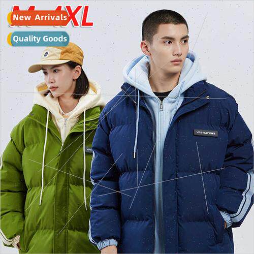 Cotton jacket men fall winter thickened false twoPCS cotton