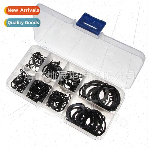160PCS Black Circlip Retaining Ring Pin Boxed C-Shaft Circli
